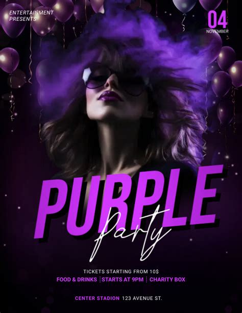 Purple Party Flyer Template Postermywall