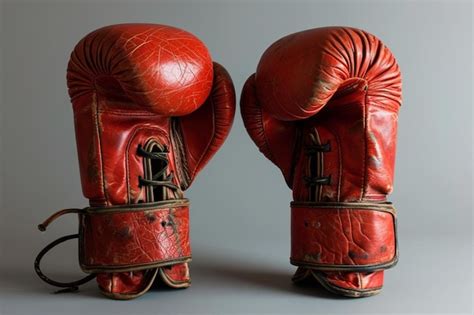 Premium Photo | Realistic pairs of red boxing gloves