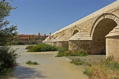 Roman Bridge Over Guadalquivir River in Cordoba Stock Image - Image of ...