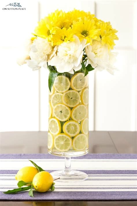 DIY Lemon Flower Arrangement - On Sutton Place