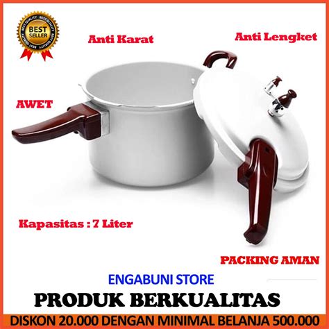 Jual Panci Presto MAXIM Panci Presto 7 Liter I2A1Berbahan Teflon