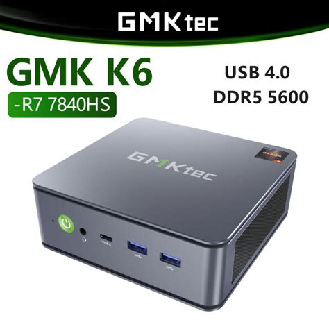 GMKtec MINI PC K6 AMD Ryzen 7 7840HS USB4 0 DDR5 5600Mhz SSD M 2 NVME