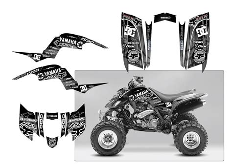 Yamaha YFM 660 Raptor Graphic Kit Factory Gray Motorcycle Graphic