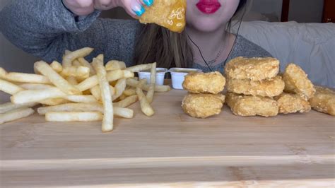 Asmr Mcdonalds Chicken Nuggets And Fries Mukbang Eating Sounds No