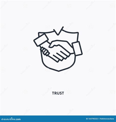 Trust Outline Icon Simple Linear Element Illustration Isolated Line