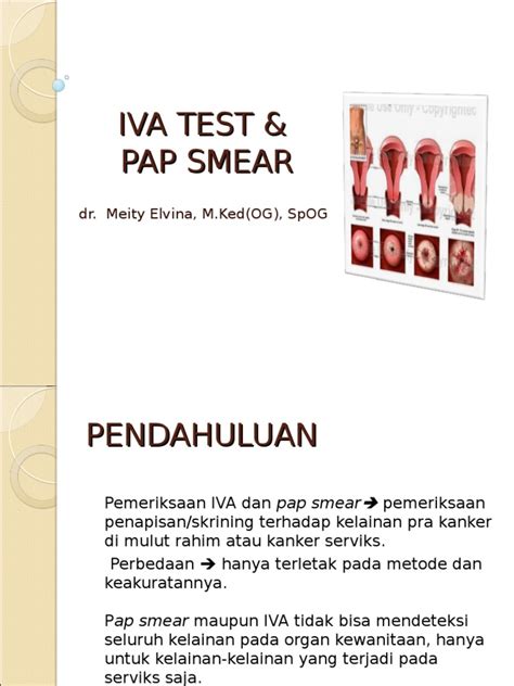 Iva Test And Pap Smear Pdf