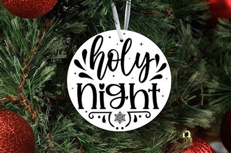 Holy Night Christmas Ornament SVG Graphic By ABStore Creative Fabrica