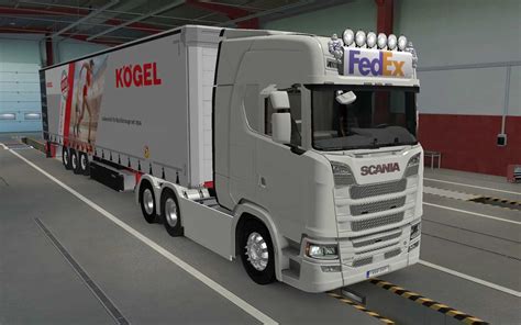 DUŻY LIGHTBOX SCANIA R I S 2016 FEDEX 1 43 ETS2 ETS2 Mody ATS Mod