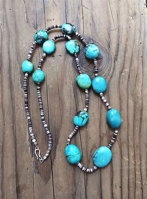 Arizona Turquoise Necklace Heishi Shell By Mypeaceandlove