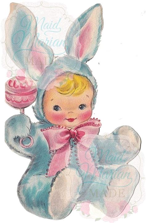 Digital Download Bunny Baby Clipart JPG PNG | Etsy