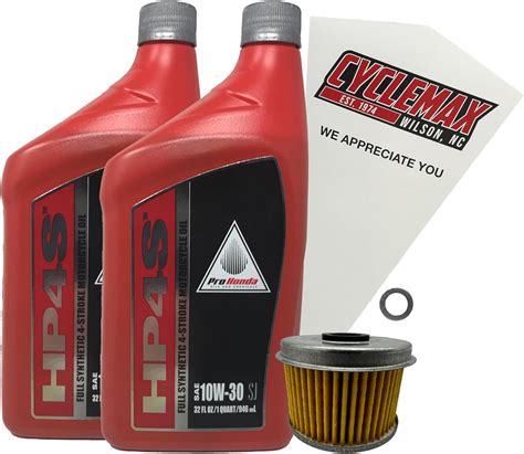 Amazon Cyclemax Full Synthetic Oil Change Kit Fits 2022 2024 Honda