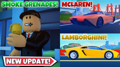 Roblox Jailbreak Mid Season Update Airtail Lamborghini Smoke