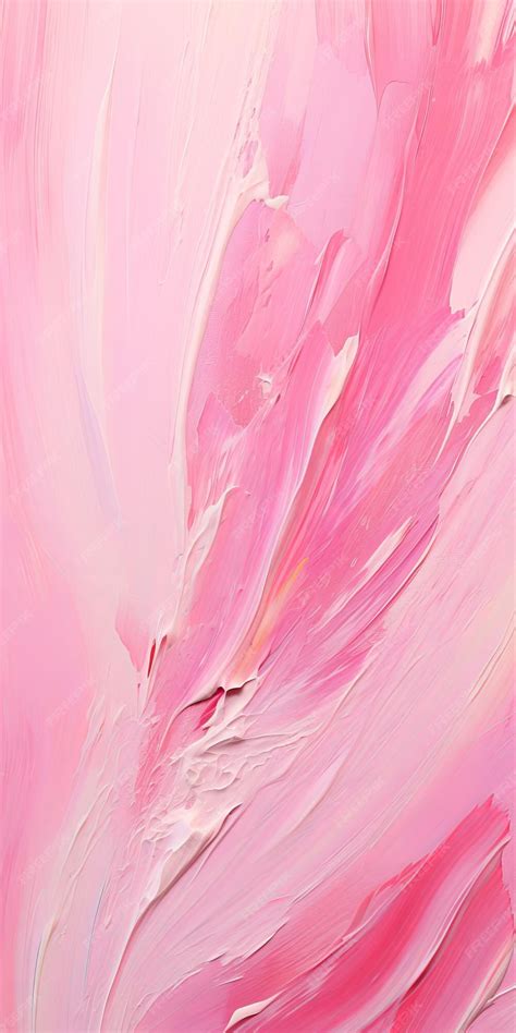 Premium Photo Abstract Pink Painting With Brushstrokes