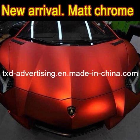 Matt Glace Chrom Mat Voiture Rouge Film Denrubannage X M Chine