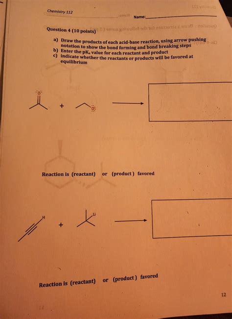 Solved Question 4 10 Points A Draw The Products Of Each Chegg