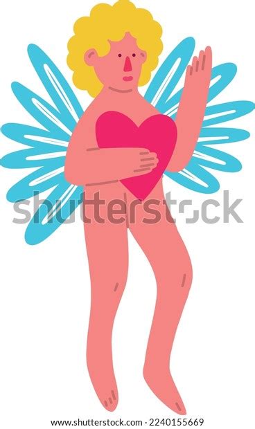 Naked Angel Wings Vector Illustration Doodle Stock Vector Royalty Free