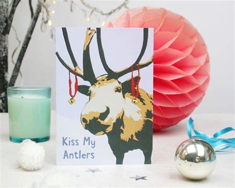 Funny Reindeer Christmas Card - Rude Reindeer Card - Imagine Attic