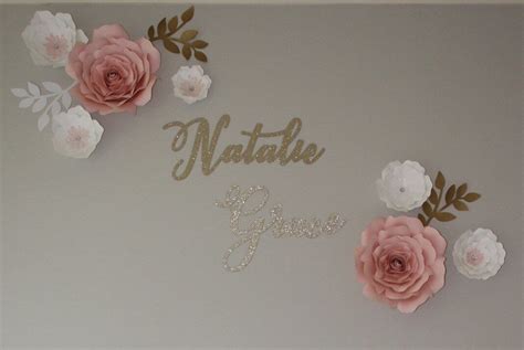 Paper Flowers Paper Flower Wall Decor Nursery Wall Decor - Etsy