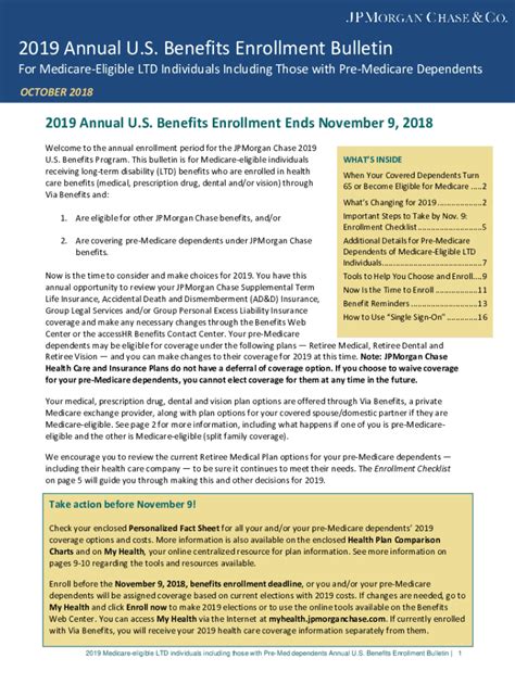 Fillable Online Annual U S Benefits Enrollment Bulletin Fax Email