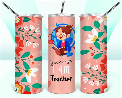 Tumbler Design Teacher Bundle Png Sublimation Tumbler 20oz Etsy