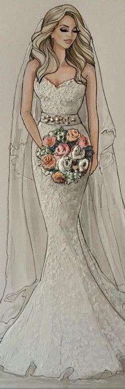 Bridal Fashion Illustration Wedding Dress Illustrations Wedding Dress Sketches Dress