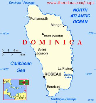 Dominica Maps - Economy, Geography, Climate, Natural Resources, Current Issues, International ...