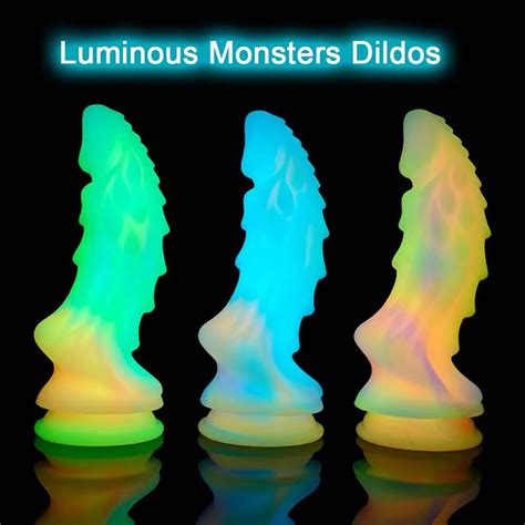 18 Luminous Dildo For Women Adult Toy Monsters Dildos Silicone Fake Penis Consoladores Dick