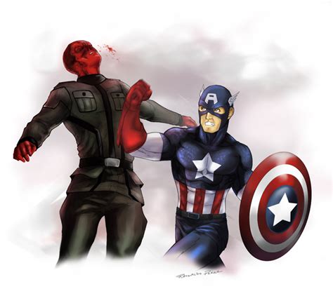 Captain America Vs Red Skull By Kirdein On Deviantart