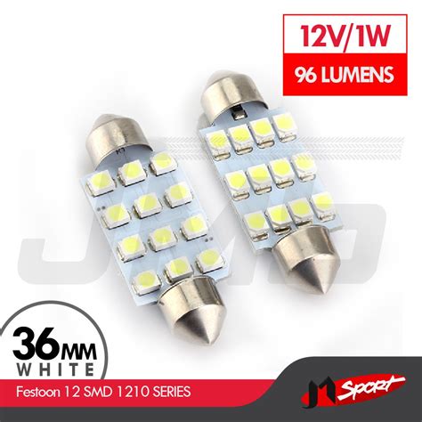 Jual Lampu LED Mobil Kabin Plafon Festoon Double Wedge 12 SMD