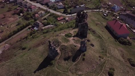 drone orbiting  castle ruins    stock video  vecteezy
