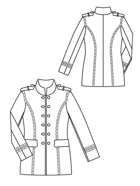 Sewing Patterns Military Jacket Military Fashion Jacket Pattern