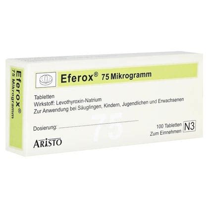 Eferox 75 Mikrogramm Tabletten 100 St, 100 St. online kaufen | DocMorris