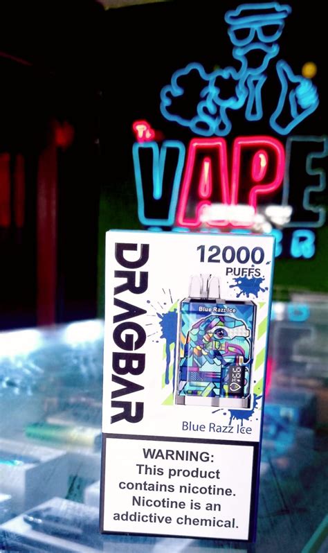 Dragbar Double Blue Razz Ice Disposable 50mg 12000 Puffs The Vape Center