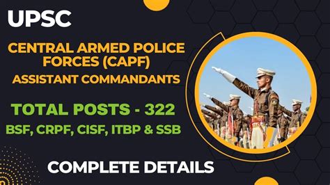 Capf Ac Recruitment Qualification Physical Standards Age Limit