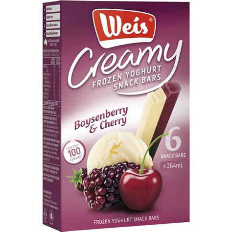 Weis Boysenberry Cherry Yoghurt Bar 6 Pack Woolworths