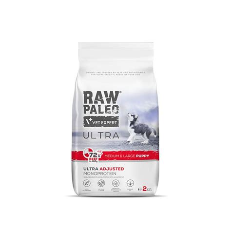 RAW PALEO ULTRA BEEF PUPPY MEDIUM LARGE sucha karma z wołowiną dla