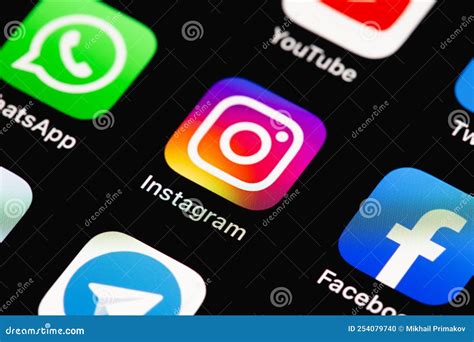 Social Media Mobile Apps Icons Editorial Image Image Of Business