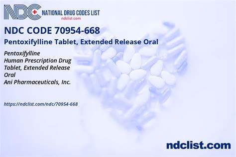 Ndc Pentoxifylline Tablet Extended Release Oral