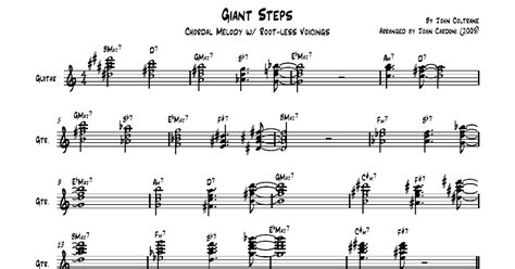 The Stringslinger Giant Steps Chord Melody