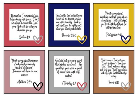 Anxiety Scripture Cards Anxiety Relief Scripture Cards Printable