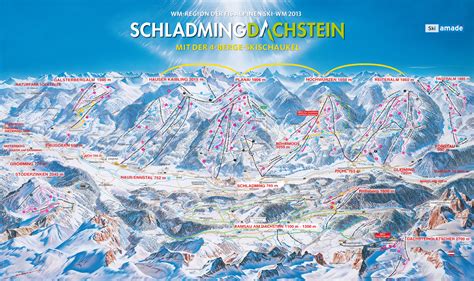 Schladming Schladming Dachstein Pistenplan Skikarte Panoramakarte