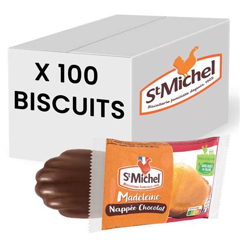 St Michel Mini Madeleine Nappée Chocolat 100 madeleines