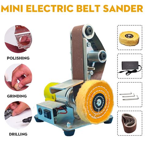 10pcs Belt Mini Electric Belt Sander Diy Polishing Grinding Machine