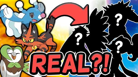 Pokémon Sun And Moon Starter Final Evolutions Leak Real Youtube