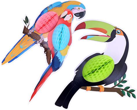 Buy Howaf Pieces Tropical Birds Honeycomb Parrot Hawaiian Summer