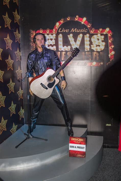 Figura De Cera De Elvis Presley No Museu Da Cera Fotografia Editorial