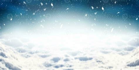 Winter abstract background, snowy landscape with blue night sky ...