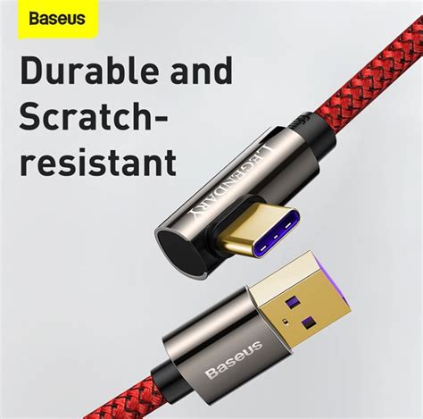 Baseus CACS000509 Legend Series Elbow Fast Charging Data Cable USB To