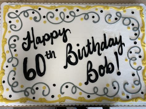 60th Birthday Cake With Happy Birthday Message