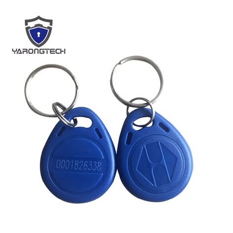 Proximity Rfid Tag Khz Access Control Key Fobs Read Only Blue Color